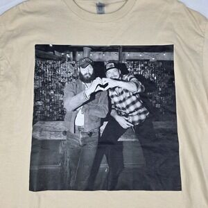 Post Malone Morgan Wallen Shirt Mens XL Graphic Tee Beige Pop Country Gildan